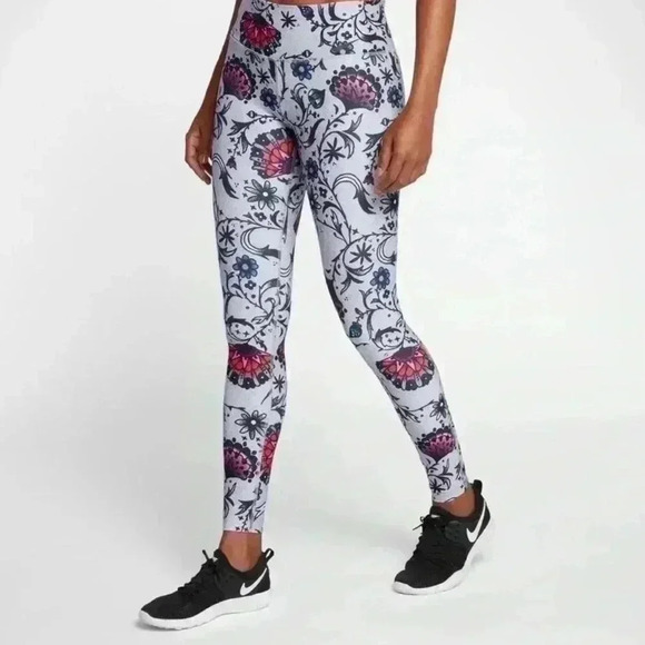 NIKE WOMEN’S POWER LEGEND FLORAL PRINTED TRAINING TIGHTS 28” size Small - Picture 1 of 6
